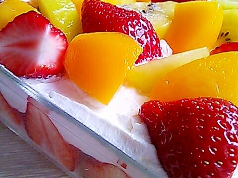 フルーツいっぱい スコップケーキ レシピ 作り方 By Marly Recipe 楽天レシピ